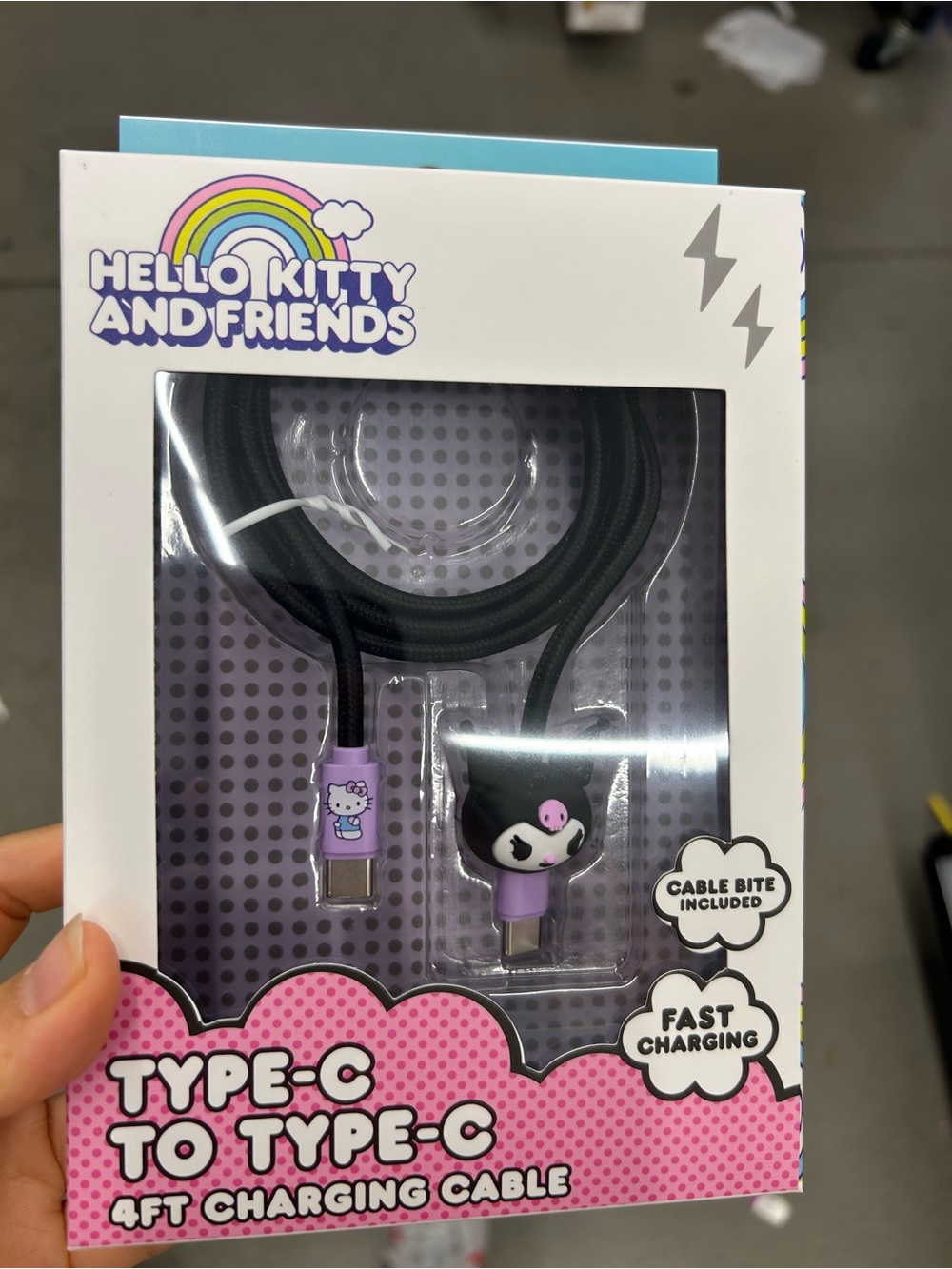 NWT Kuromi Type-C to Type-C Charging Cable